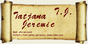 Tatjana Jeremić vizit kartica